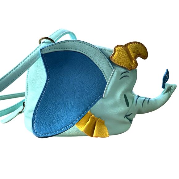 Disney Parks Passport Collection Blue Dumbo Faux Leather Crossbody Bag - Picture 4 of 8